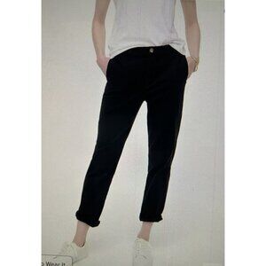 J.Crew $80 Womens High Rise Girlfriend Chino Pants Black Size 6P